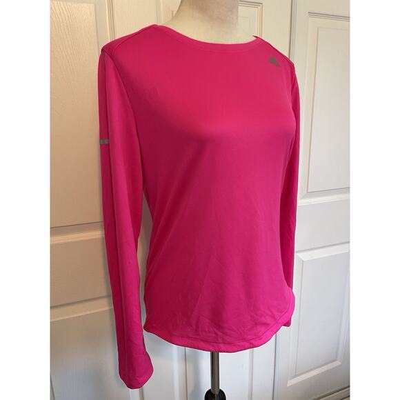 ADIDAS CLIMALITE | PINK‎ LONG SLEEVE Running Top | Womens Size Medium | Neon - Picture 1 of 9